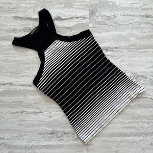 BEBE Sexy Striped Racerback Top